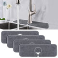 PoYang 4 Pack Faucet Mat for Kitchen Sink Splash Guard Short: Super Absorbent Microfiber Sink Water Splash Guard Behind Kitchen Faucet Mat for Bathroom, RV Protector, Machine Washable 17.7'' x 4.7'' - size: 17.7" x 4.7"