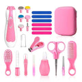 Qunlions life Baby Grooming Kit, Infant Safety Care Set with Hair Brush Comb Nail Clipper Nasal Aspirator,Baby Essentials Kit for Newborn Girls Boys, Pink-24- in-1 - style: Pink 24 in 1