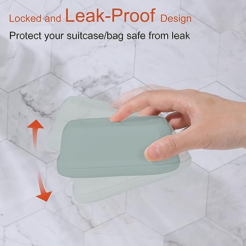 Quatish 2 Pack Travel Soap Container, Portable Soap Holder with Lid, Travel Bar Soap Holder, Soap Case for Camping Gym Travel, Soap Box for Bathroom, Greygreen - color: Greygreen