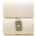 Alusa Home 100% Organic Luxury Bath Sheets - GOTS Certified - Extra Large 35x70 Inches (Pack of 2) Zero-Twist, Long-Staple Cotton Bath Sheet Set (Papyrus) - color: Papyrus, size: 2pc Bath Sheets