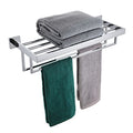 KOKOSIRI 24'' Bathroom Towel Shelf Chrome Towel Rack with Two Bath Towel Bars SUS304 Stainless Steel Wall Mounted, Polished Finish, B6003CH - color: Polished Chrome, size: 24-Inch