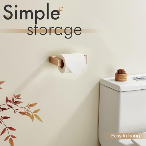 KOKOSIRI Toilet Paper Holder Wall Mount Tissue Paper Dispenser for Kitchen Bathroom Washroom Toilet Roll Holder Champagne Bronze Stainless Steel B2009CPG - color: Champagne Bronze