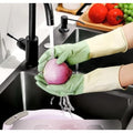 Latex Cleaning Gloves, Heavy Duty Dishwashing Gloves, Reusable Large Gloves for Kitchen, Bathroom, Gardening, Working, Pet Care