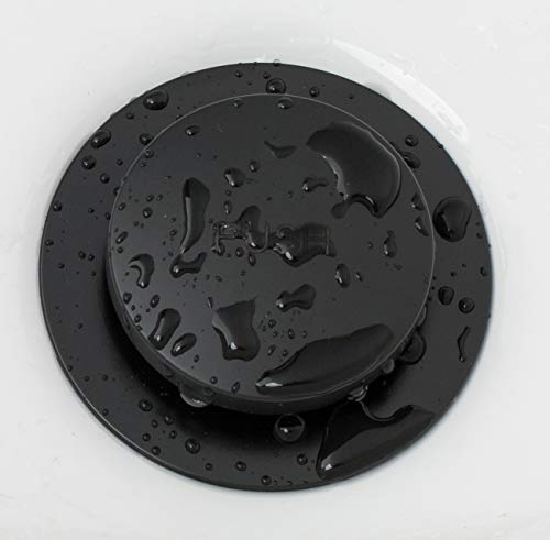 Artiwell Tip-Toe Bathtub Drains Trim Set with Two-Hole Overflow Faceplate, Replacement Bath Drain Trim Kit with 2-Hole Overflow Faceplate and Universal Fine/Coarse Thread (MATT Black) - color: Matt Black