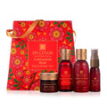 Spa Ceylon Ayurveda Cardamom Rose Discovery Set – 4-Piece Natural Uplifting Spa Gift Set with Himalayan Rose & Organic Ceylon Cardamom - Bath Gel, Body Lotion, Pillow Mist & Scrub