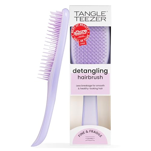Tangle Teezer Fine Ultimate Detangler Brush for Fine Hair, Hypnotic Heather | Patented two-tier, soft-flex teeth detangles & reduces breakage on wet or dry hair; Shower-friendly hairbrush for fine hair - color: Hypnotic Heather, size: Regular