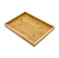 Natural Bamboo Serving Tray Platter 13.75 x 10.25 Rectangular, Bamboo - color: Bamboo, size: 13.8" x 10.3" x 1.2"