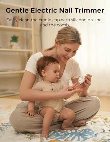 Momcozy Baby Kit, Baby Shower & Registry Essential Kit for Grooming & Cleansing Care, Includes Electric Nail File, Teether, Bath Brush, Cradle Cap Brush,Comb, Finger Toothbrush,Newborn Must-Have - size: Glow Baby Kit