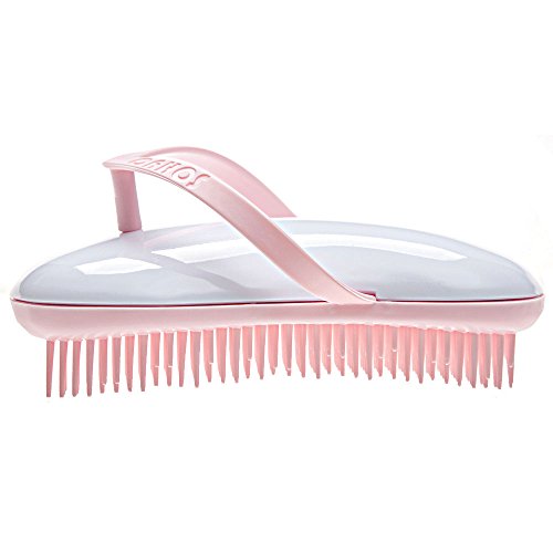 B128 Shower Head Brush/Exfoliator Shampoo Brush/Head Massager Scalp Stress Relax Shower Brush/Scalp Scrub Hair Brush Massager/Hair Massager for Hair Growth/Scalp Dandruff Brush Small Hair Brush - color: Powder Cotton