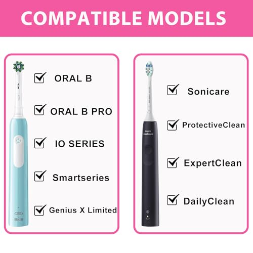 Toothbrush Travel Case for Oral B/Oral-B Pro 1000 1500 5000 7000 & Philips Sonicare 4100 1100 5300 5100 6100/iO Electric Toothbrush, Hard Protective Storage Bag (Pink) - color: Pink