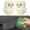 boeemi Glow in the Dark Owl Toilet Bolt Covers, Bathroom Decor, 2 Pack | Bolt Hole 1.18'', Hides Toilet Floor Bolts,Tool-Free Install, for Kids Bathroom, Gag Gift - style: Owl