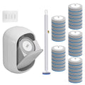 Disposable Toilet Brush and Holder Set with 30 Bowl Wand Cleaners Refill Pads, Bathroom Wall Mounted Toilet Bowl Cleaners Kit, Suitable for Toilets, bathrooms, and RVs. - size: 1 wand+ 30 heads