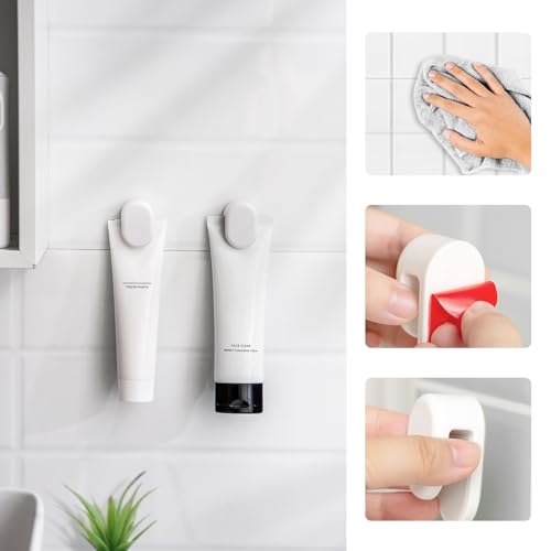 BEZOX Toothpaste Holder Wall Mount Tube Hook – Face Cream Tubes Hanger Wall Mounted Tooth Paste Organizers Gripper, 1 PCS