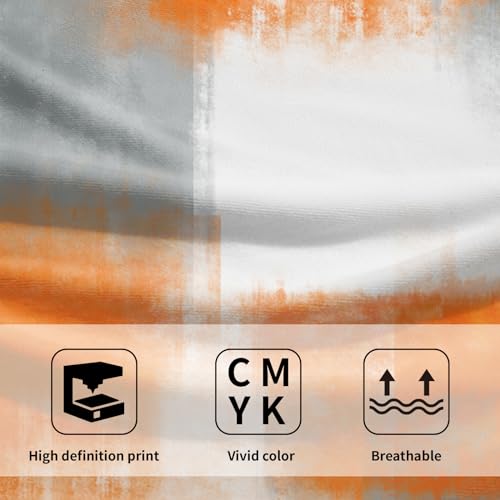 Miaoquhe Orange Grey Hand Towels for Bathroom Set of 2 Abstract Modern Art Grunge Style Oil Painting Bath Towels Art Decorative Soft Bathroom Towels for Kitchen Guest Gym Spa 14x28in - color: Modern Art Painting-orange
