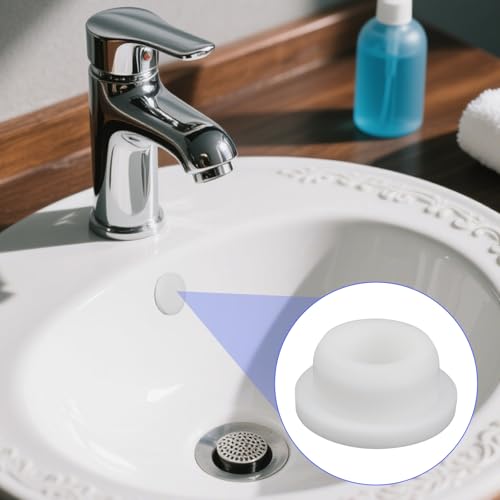 20pcs Bathtub Jet Covers, 5 Sizes Silicone Jet Tub Plugs Waterproof White Hole Cover Caps Bath Tub Inserts Reusable & Heat-Resistant