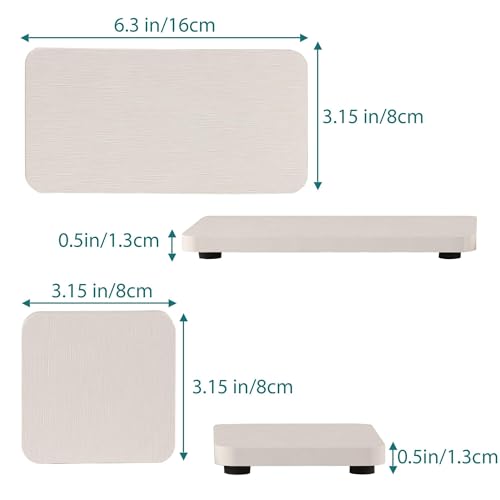 NiuYichee Set of 4 Diatomite Coasters, Quick-Drying Water Absorbing Stone Tray Bathroom & Kitchen Counter