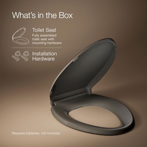 KOHLER CACHET® Nightlight Soft Close Toilet Seat Elongated, ReadyLatch®, Grip-Tight Hardware, Cashmere - color: Cashmere, size: Elongated
