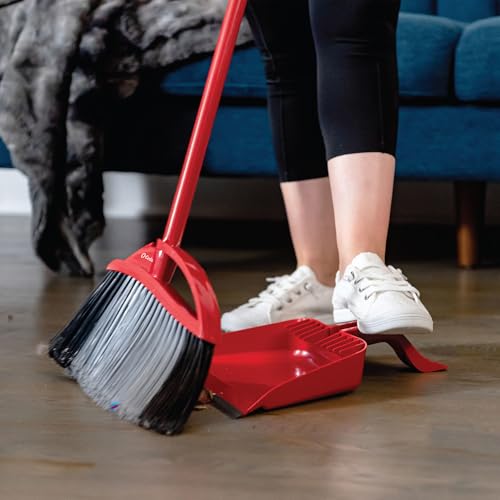 O-Cedar Pet Pro Broom with Step-On Dustpan | Remove 99% with One Sweep | Removes 3 Times More Pet Hair | Quiet Cleaning Tool for Cat and Dog Owners - size: PowerCorner Pet Pro Broom