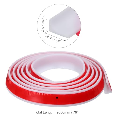 uxcell 78 Inch Collapsible Shower Barrier Stopper Water Splash Guard Blocker 79"Lx0.8"Wx0.5"H for Bathroom Kitchen Wet and Dry Separation, White - color: White, size: 79"Lx0.8"Wx0.5"H