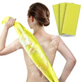 ARCH&M Japanese Exfoliating Washcloth, Yellow, 3-Pack | Korean & Japanese Style Scrub Cloth, Nylon Bath Washcloth, For Body & Back, Smoother Skin - style: Yellow x 3