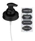 Jarmazing Products Mason Jar Foaming Soap Dispenser Lids - Includes Waterproof Stickers! Black - 1 Pack - color: Black, size: Pack of 1