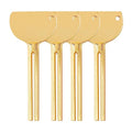 AUEAR, 4 Pack Gold Stainless Steel Toothpaste Tube Squeezers Keys Roller Presser Wringer for Home Hair Dye - color: Gold