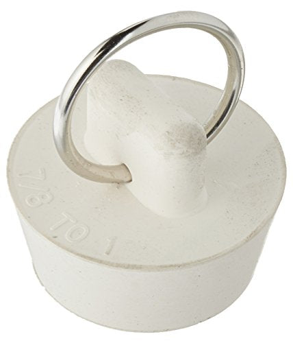 Danco 7/8” Rubber Drain Stopper with Pull Ring, Off-White, (35973B) - size: 7/8-Inch - 1 per Bag