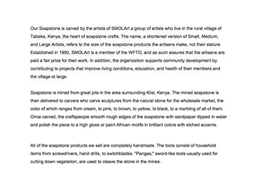 Global Crafts Jewelry Trays - Small Soapstone Heart Bowls with Designs, Set of 3 - color: Green