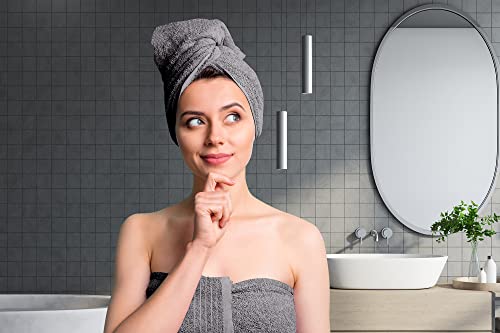 Tens Towels Pack of 4 Extra Large Bath Towels 30 x 60 Inches, 100% Cotton, Larger & Lighter Weight, Quicker to Dry, Super Soft and Absorbent, Perfect for Bathroom, Dark Grey - color: Dark Grey