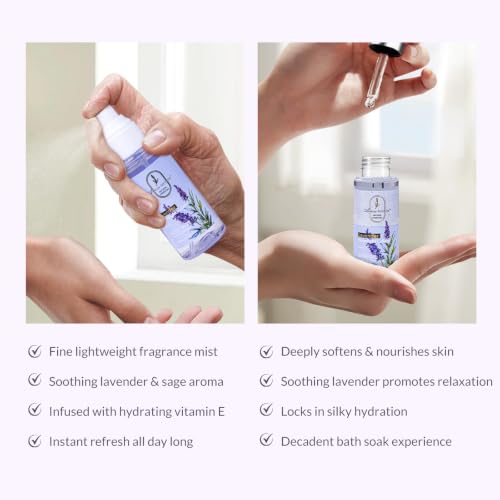 Spa Gifts for Women Bath and Body Lavender Gift Set, Spa Gift Basket for Self Care, Relaxing Bath Sets for Mom, Grandma, Girlfriend, Sister, Friends, Gifts for Women
