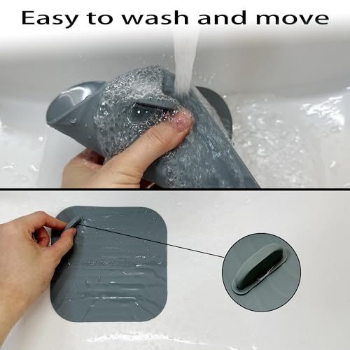 Shower Drain Cover Tub Stopper,2 Pieces Sewer Anti-Odor Mat Deodorizing Drain Plugs for Kitchen,Bathroom and Laundry(5.9x5.9 inch) Gray - color: Gray/2-piece Set
