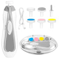 Qunlions life Baby Nail Trimmer Electric, 6 in 1 Rechargeable Baby Nail Clippers Manicure Set Grooming Kit for Toddler Infant or Adults (Grey) - color: Rechargeable-grey
