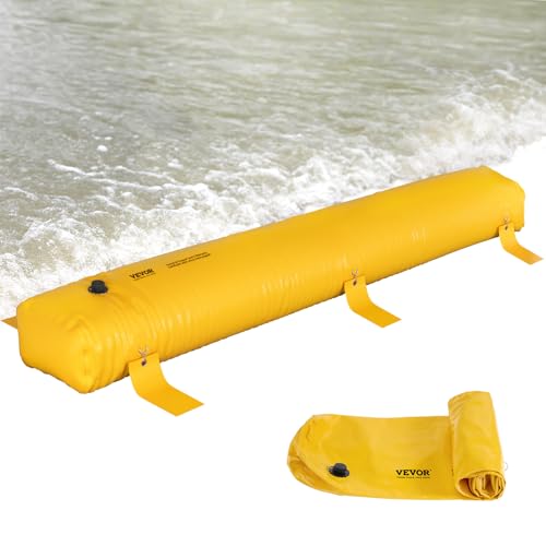 Flood Barrier, Flood Bags, Sandbag Alternative, Water Barrier for Flooding with Great Waterproof Effect, Reusable PVC Water Diversion Tubes, Lightweight Flood Barriers for Home, Door, Garage - style: 12ft (L) *12(h)