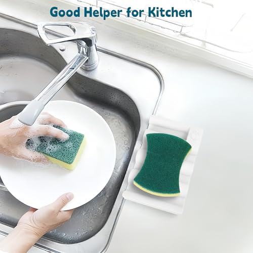 Silicone Soap Dish,Self Draining Soap Holder Perfect for Shower,Bathroom Sink,Kitchen Sink & Travel,Non-Slip Bar Soap Holder Extend Soap Life,Keep Soap Bars Dry & Easy Cleaning White-2Pcs - color: White-2pcs