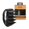 Long Bristle Large Square Silicon Shampoo Brush Head Scalp Massager Scrubber for Men and Women for Hair Growth Dandruff (Black) - color: Charcoal