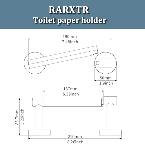 RARXTR Bathroom Toilet Paper Holder Wall Mount SUS304 Stainless Steel Double Post Pivoting Toilet Paper Roll Holder Wall Mounted for Bathroom RV Commercial Toilet Tissue Dispensers, Brushed Nickel - color: Brushed Nickel, size: Wall Mount