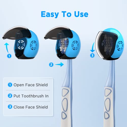 Frekare Toothbrush Covers Caps, Toothbrush Cover Brush Pod Case, Toothbrush Case Protector Fits Most Manual And Electric Tooth Brushes For Bathrooms Household Travel 4 Pack - color: Black, Grey, Green, Yellow