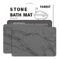 2 Pack Stone Bath Mat,Diatomaceous Earth Shower Mat,Fast-Drying Stone Bathroom Floor Mat,Absorbent Non-Slip Diatomite Mats for Bathtub,Grey Marble - color: Grey Marble-24*16-2 Pack