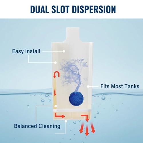 1pcs-Piece Toilet Tablet Holder with Cleaning Gloves, Toilet Tank Caddy for Cleaning Discs, Heavy Duty PP & ABS Cleaner Bracket, Bathroom Organization Set