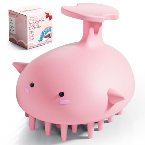 Scalp Massager Hair Growth, Silicone Scalp Scrubber Shower Shampoo Brush | One-Piece Silicone Scalp Exfoliator, Wet & Dry Hair Care, No Seams to Trap Water or Grime, Flakes and Buildup - color: Pink