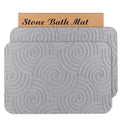 2 Pack Stone Bath Mat Diatomaceous Earth Shower Mat Non-Slip Super Absorbent Quick Drying Diatomite Stone Mats for Bathroom Floor Kitchen (Light Grey, 24x15) - color: Light Grey Circle