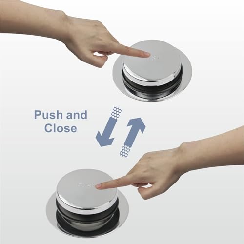 HIDROP Chrome Tip Toe Tub Drain Trim Kit with 2-Hole Overflow Faceplate | Stainless Steel Bathtub Drain, Universal Fine/Coarse Thread fit 1-3/8" or 1-1/2" Tub Drain, Bathtub Conversion Kit - color: Chrome, style: 2 Holes