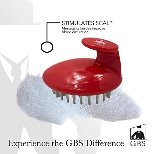 G.B.S Pack of 3 Shampoo Brush for Head Scalp, Red