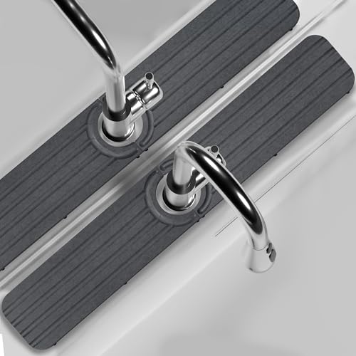 Water Absorbing Stone Kitchen Sink Mat, Faucet Splash Guard for Bathroom Counter - color: 23.6" x 3.9" Dark Gray C