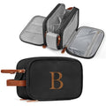 YOOLIFE Toiletry Bag for Men - Personalized Birthday Gifts for Men Women, Initial Toiletry Bag Black Makeup Bags Dopp Kit Water Resistant Travel Essentials Friend Birthday Gifts Letter B Black - color: Black, style: B