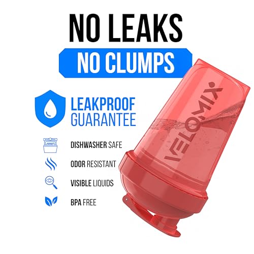 VELOMIX -2 Pack- 20 oz Protein Shaker Bottles for Protein Mixes - 2x Wire Whisk | Leak Proof Shaker Cups for Protein Shakes and Pre Workout | Protein Shaker Bottle Pack (C1) Blush Storm - color: C1) Blush Storm
