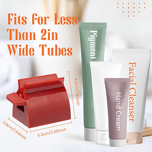Set of 2 Rolling Tube Toothpaste Squeezer Dispenser Toothpaste Seat Holder Stand - color: Multicolor
