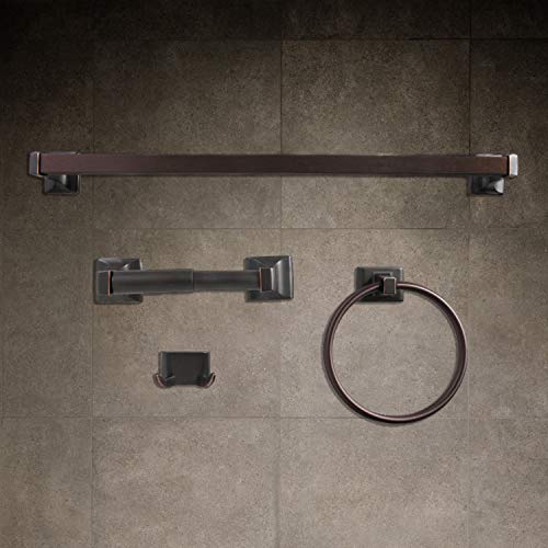 SENTO Oil Rubbed Bronze Toilet Paper Holder Wall Mount, Double Post Tissue Toilet Paper Holder, Easy Installation, Heavy Duty Metal, Oil Rubbed Bronze - color: Oil Rubbed Bronze