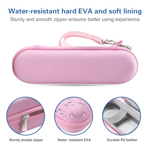 ProCase Travel Case for Oral-B/Oral-B Pro Smartseries/IO Serie Sonicare ProtectiveClean Electric Toothbrush, Hard EVA Case Cover Storage Bag Holder with Mesh Pocket for Accessories -Pink - color: Pink