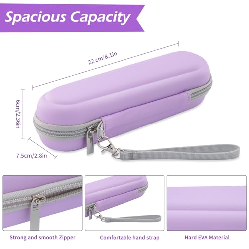 Toothbrush Travel Case for Oral B/Oral-B Pro 1000 1500 5000 7000 & Philips Sonicare 4100 1100 5300 5100 6100/iO Electric Toothbrush, Hard Protective Storage Bag (Light purple) - color: Light purple